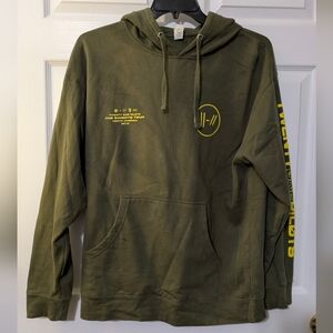 Twenty One Pilots Women's Yellow and Green Hoodie The Bandito Tour 2019 ATL